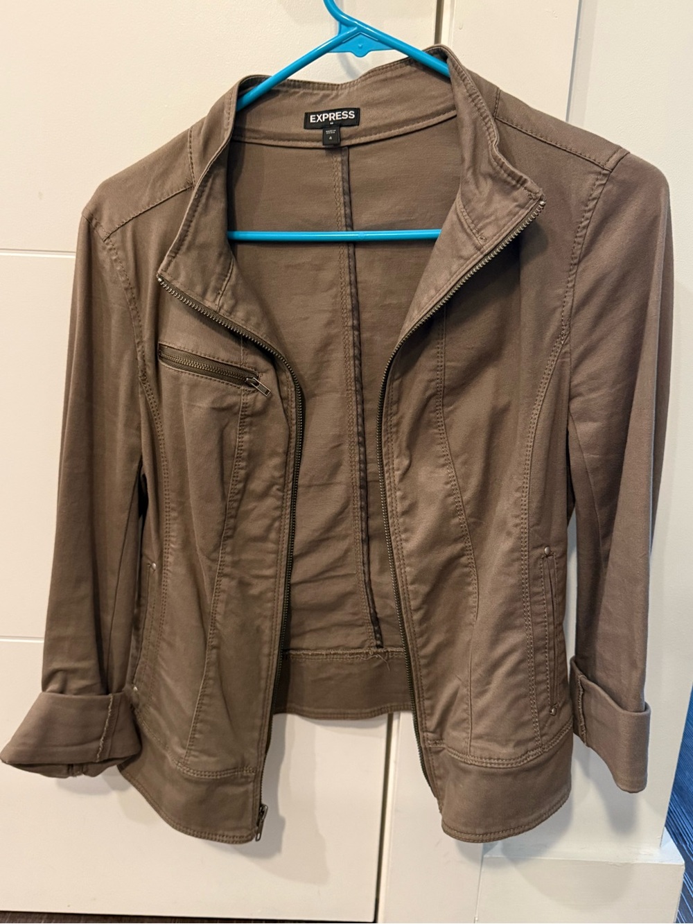 Express Women's Olive-Taupe Utility Jacket